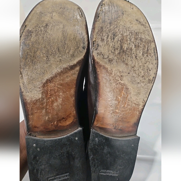 Salvatore Ferragamo Men's Brwon Moccasin Gancini Buckle Loafers Size 11 D US - Picture 14 of 14